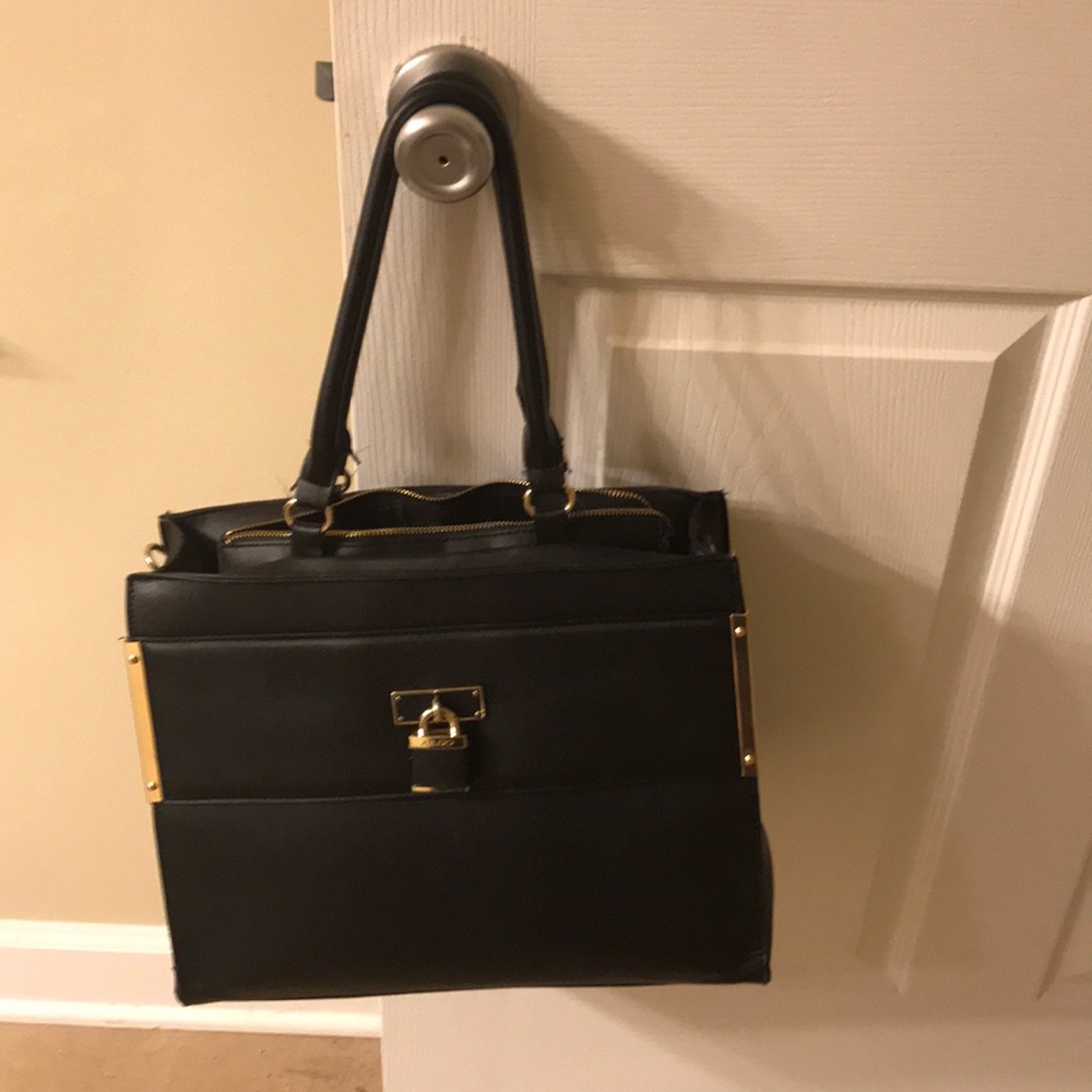 Aldo Structured Tote with Lock Detail